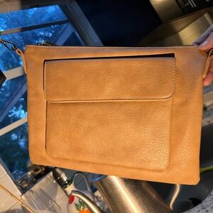 Shiraleah Tan Clutch-shoulder bag dual use NEW without tag